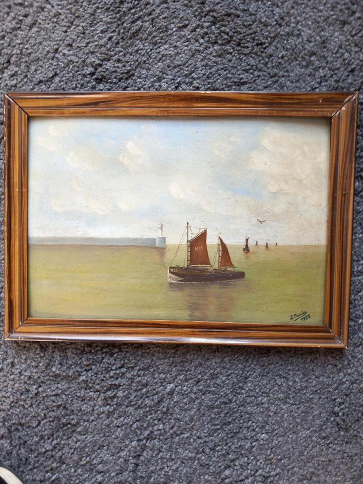 Schilderij olieverf op paneel (1935), Antiek en Kunst, Kunst | Schilderijen | Klassiek, Ophalen of Verzenden