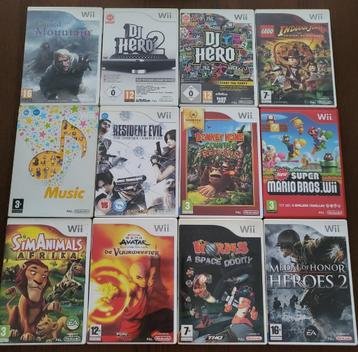 12 WII games in zeer goede staat disponible aux enchères