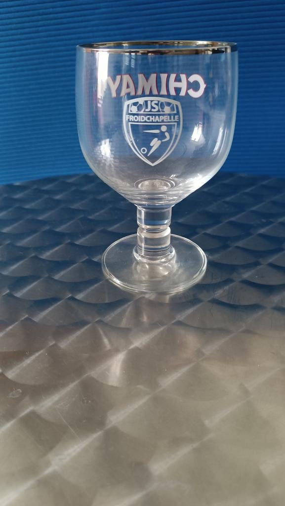 Verre Chimay 33cl JS Froidchapelle, Enlèvement ou Envoi, Comme neuf