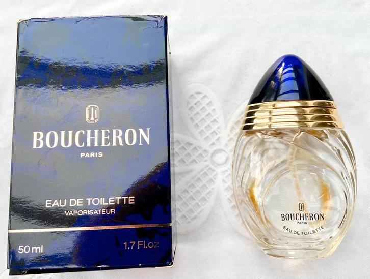 Prachtige parfum, fles van Boucheron met haar doos, Verzamelen, Parfumverzamelingen, Zo goed als nieuw, Parfumfles, Ophalen of Verzenden