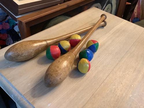Antieke jongleer stokken ! Jaren 50 !, Antiek en Kunst, Antiek | Overige Antiek, Ophalen
