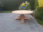 Volledig massief eiken salontafel. Geluchtgomd., Ophalen of Verzenden, Zo goed als nieuw