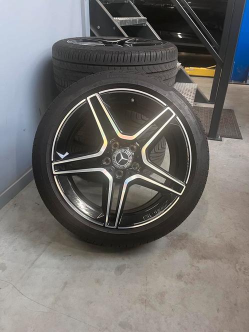 Breedset originele AMG velgen 18 inch C-klasse, Auto-onderdelen, Banden en Velgen, Velg(en), Zomerbanden, 18 inch, 225 mm, Personenwagen