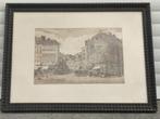 gravure quai de lacoffe signe eugene rensburg, Antiek en Kunst, Kunst | Etsen en Gravures, Ophalen of Verzenden