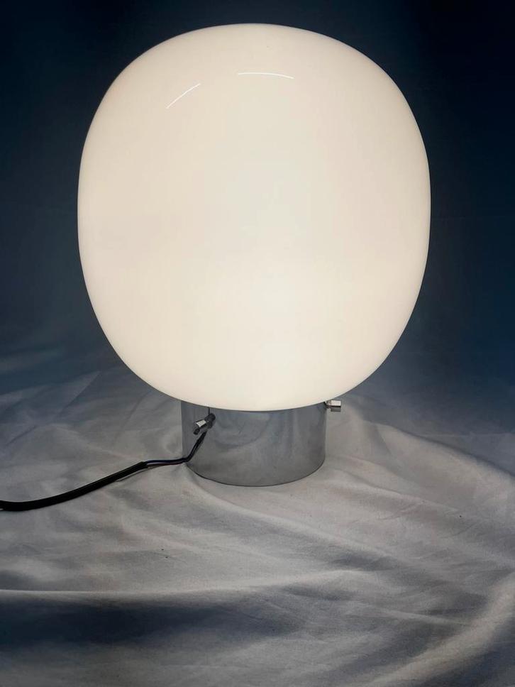 Glashütte Limburg opaal witte glazen plafondlampen space age, Huis en Inrichting, Lampen | Losse lampen, Gebruikt, Ophalen of Verzenden