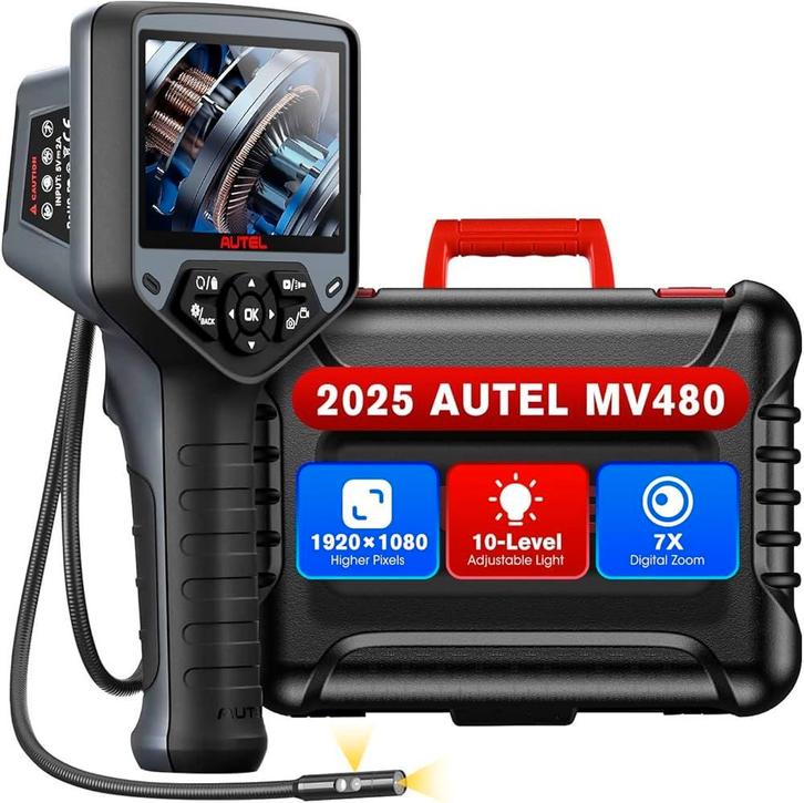 Autel inspectiecamera 2 lenzen Videoscoop Ongedierte spouw, Auto diversen, Autogereedschap, Nieuw, Ophalen of Verzenden