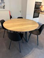 Keukentafel 140 diameter nieuwstaat plus 4 stoelen, Huis en Inrichting, Ophalen, Zo goed als nieuw
