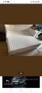 Bedbank Hemnes Ikea, Ophalen, Gebruikt, 90 cm, Wit