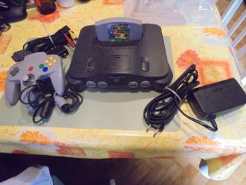 Console Nintendo 64 + spel super Mario 64 (orig), Ophalen of Verzenden, Gebruikt, Met 1 controller, Met games