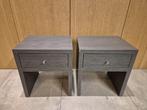 2 grijze HPL nachtkastjes, Moins de 55 cm, Enlèvement, Utilisé, Moins de 45 cm