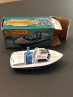 Matchbox Superfast nr 52 Politieboot met box, Hobby en Vrije tijd, Ophalen of Verzenden, Zo goed als nieuw, Auto, Matchbox