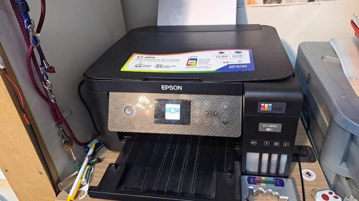 epson Eco Tank,  ET2850 all in one printer,, Computers en Software, Printers, Gebruikt, Printer, Inkjetprinter, Scannen, Draadloos
