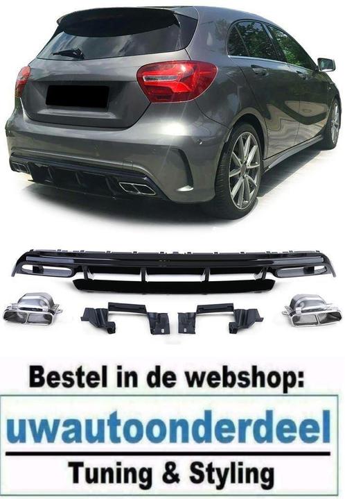 A45 AMG Look Chrome Uitlaat Set Geschikt Voor A Klasse W176, Auto diversen, Tuning en Styling, Verzenden