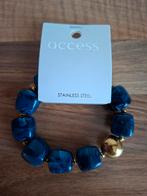 VOLLEDIG NIEUWE blauwe kralen damesarmband, Enlèvement, Neuf, Bleu, Avec bracelets à breloques ou perles