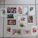 Lot oude wenskaarten met bloemen, Divers, Cartes de voeux, Enlèvement ou Envoi