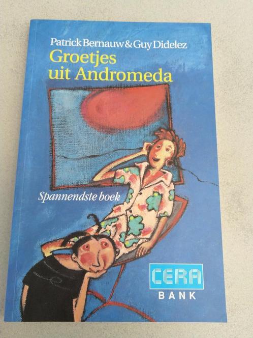 Boek 'Groetjes uit Andromeda', Livres, Livres pour enfants | Jeunesse | 10 à 12 ans, Comme neuf, Fiction, Enlèvement ou Envoi