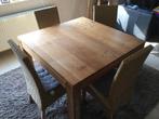 Teak tafel, Huis en Inrichting, Tafels | Eettafels, Ophalen, Klassiek, Zo goed als nieuw, Vier personen