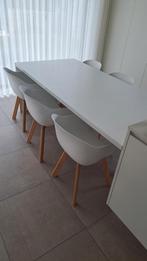 6  witte kuipstoelen, Huis en Inrichting, Ophalen, Zo goed als nieuw, Kunststof