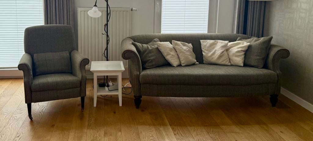 Klassieke bank + fauteuils in Schotse wol - goede staat

Set, Huis en Inrichting, Zetels | Zetels, Ophalen