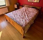 Tweepersoonsbed met nachtkastjes (grote maat), Huis en Inrichting, Slaapkamer | Bedden, 160 cm, Beige, 220 cm, Zo goed als nieuw