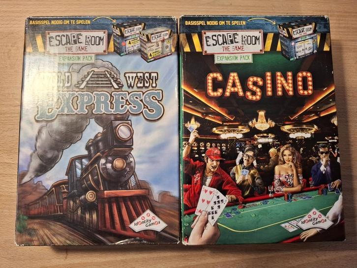 Escape Room the game expansion: Wild West Express en Casino, Hobby en Vrije tijd, Gezelschapsspellen | Bordspellen, Gebruikt, Drie of vier spelers