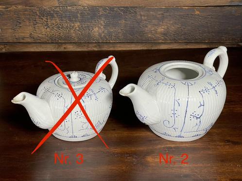 Zeldzame theepot Nr. 2 BOCH La Louvière Copenhague Saks, Antiek en Kunst, Antiek | Servies los, Ophalen of Verzenden