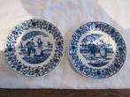 2 oude borden MAASTRICHT FANTASIE en BLAUW DELFT vintage, Ophalen