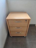 Ladekast bureau met slot, Huis en Inrichting, Kasten | Ladekasten, Ophalen, Minder dan 50 cm, Zo goed als nieuw, 3 of 4 laden