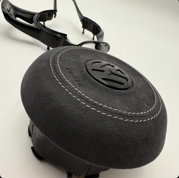 Volkswagen airbag cover alcantara wit zwart GTI R, Auto-onderdelen, Besturing, Volkswagen, Nieuw, Ophalen of Verzenden