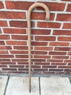 Houten wandelstok met edelweiss-gravure, Antiek en Kunst, Ophalen of Verzenden