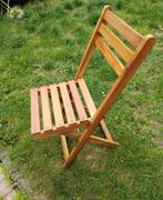 houten opvouwbare stoel, Huis en Inrichting, Stoelen, Ophalen, Overige kleuren, Zo goed als nieuw, Eén
