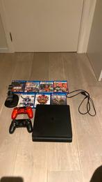 Ps4 slim 1terabyte + 7 spelletjes, Met games, Met 2 controllers, Ophalen of Verzenden, Zo goed als nieuw