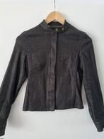 Veste en jeans couleur noir/or, Sans marque, Gedragen, Maat 36 (S), Zwart