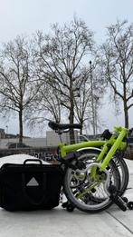 Brompton H6R limoengroen+ 6 versnellingen mandtas Nieuwstaat, Fietsen en Brommers, Ophalen, Brompton, 14 tot 16 inch, Versnellingen