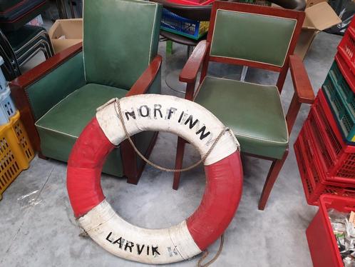 Vintage scheepsmeubelen stoel zetel schip Morfinn Larvik, Antiek en Kunst, Antiek | Meubels | Stoelen en Sofa's, Ophalen