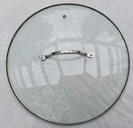 glazen deksel 34 cm met stoomgaatje, Ophalen of Verzenden, Nieuw, Inox