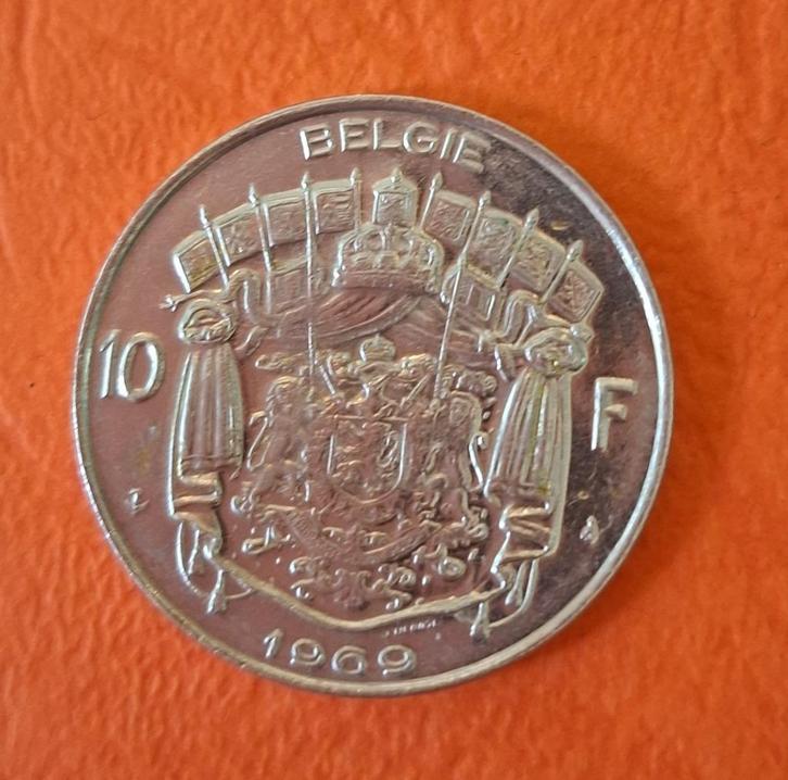 Munt België 10 frank - 1969, Postzegels en Munten, Munten | België, Losse munt, Overig, Verzenden