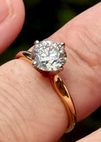 Gouden ring met natuurlijke diamant van maar liefst 1.42ct!!, Geel, Nieuw, Ophalen of Verzenden, 17 tot 18