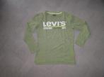 Groene longsleeve Levi's maat 10 jaar, Jongen, Ophalen of Verzenden, Zo goed als nieuw, Shirt of Longsleeve