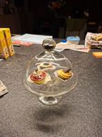 Glazen schoteltje op voet + stolp, Huis en Inrichting, Woonaccessoires | Stolpen, Ophalen