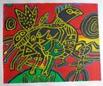 CORNEILLE / VOGELS / KLEURLITHO / 75x86cm / SIG / 1992, Ophalen of Verzenden
