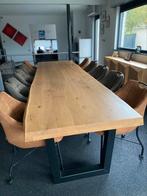 Boomstamtafel, Huis en Inrichting, Tafels | Eettafels, Ophalen, 100 tot 150 cm, Eikenhout, 200 cm of meer