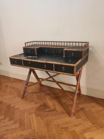 Secretaressebureau Kapper Vintage Rattan  beschikbaar voor biedingen