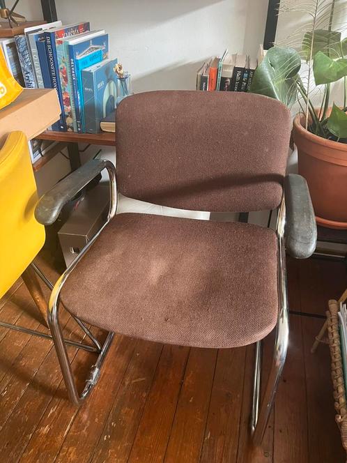 Vintage stoel, Huis en Inrichting, Bureaustoelen, Gebruikt, Bureaustoel, Bruin, Ophalen