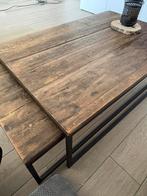 Dubbele salontafel industrieele look, Enlèvement, Comme neuf