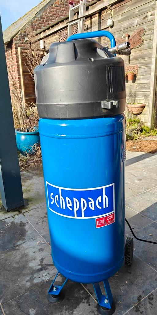 Olie vrije compressor Scheppah HC51V, 50L, Doe-het-zelf en Bouw, Compressors, Gebruikt, 10 bar of meer, 25 tot 100 liter, 200 tot 400 liter/min