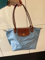 Longchamp blauwgrijze opvouwbare tas, Ophalen of Verzenden, Gebruikt, Blauw, Handtas