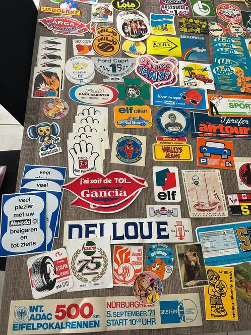 Partij vintage stickers, Hobby en Vrije tijd, Stickers en Plaatjes, Zo goed als nieuw, Ophalen of Verzenden