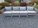 4 delige tuinset Wicker met kussens, Ophalen, Gebruikt, Wicker, Tuinset