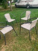 Retro tuinstoelen, Tuin en Terras, Ophalen, Zo goed als nieuw, Metaal, Stapelbaar